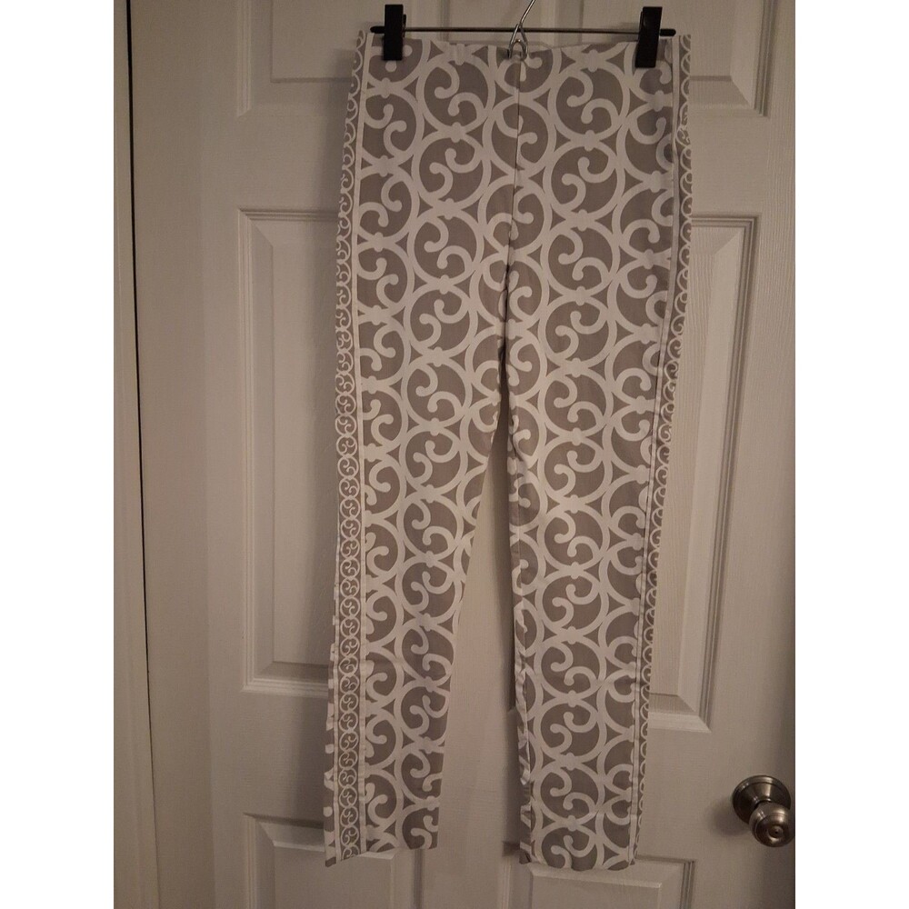 Gretchen Scott Arabesque Gripeless Pull-On Pants Size Small S TallLong Geometric